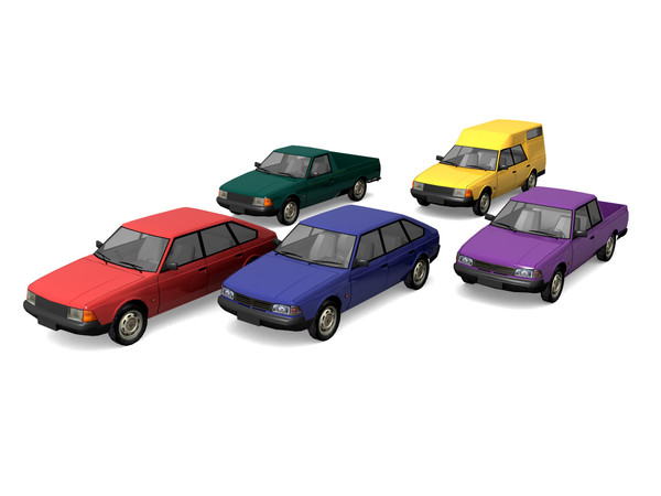 azlk moskvich 2141 pack 3d max - AZLK Moskvich 2141 Pack by Naxtvaoxol